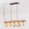 Basto Hanglamp, Kogellampje, Hanglamp Natuurlijke kleuren, Zwart, 5-lichts