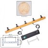 Basto Hanglamp, Kogellampje, Hanglamp Natuurlijke kleuren, Zwart, 5-lichts