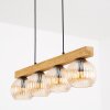 Koyoto Hanglamp, Kogellampje, Hanglamp Natuurlijke kleuren, Zwart, 4-lichts