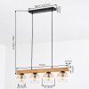Koyoto Hanglamp, Kogellampje, Hanglamp Natuurlijke kleuren, Zwart, 4-lichts