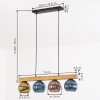 Koyoto Hanglamp, Kogellampje, Hanglamp Natuurlijke kleuren, Zwart, 4-lichts