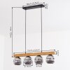 Ripoll Hanglamp, Kogellampje, Hanglamp Natuurlijke kleuren, Zwart, 4-lichts