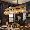 Ripoll Hanglamp, Kogellampje, Hanglamp Natuurlijke kleuren, Zwart, 4-lichts