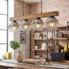 Ripoll Hanglamp, Kogellampje, Hanglamp Natuurlijke kleuren, Zwart, 4-lichts