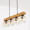 Ripoll Hanglamp, Kogellampje, Hanglamp Natuurlijke kleuren, Zwart, 4-lichts