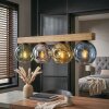 Ripoll Hanglamp, Kogellampje, Hanglamp Natuurlijke kleuren, Zwart, 4-lichts