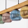 Koyoto Hanglamp, Kogellampje, Hanglamp Natuurlijke kleuren, Zwart, 4-lichts