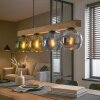Koyoto Hanglamp, Kogellampje, Hanglamp Natuurlijke kleuren, Zwart, 4-lichts