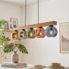 Ripoll Hanglamp, Kogellampje, Hanglamp Natuurlijke kleuren, Zwart, 5-lichts