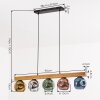 Ripoll Hanglamp, Kogellampje, Hanglamp Natuurlijke kleuren, Zwart, 5-lichts