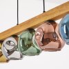 Ripoll Hanglamp, Kogellampje, Hanglamp Natuurlijke kleuren, Zwart, 5-lichts