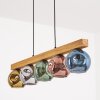 Ripoll Hanglamp, Kogellampje, Hanglamp Natuurlijke kleuren, Zwart, 5-lichts