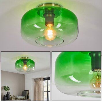 Boza Plafondlamp Goud, Zwart, 1-licht