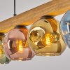 Ripoll Hanglamp, Kogellampje, Hanglamp Natuurlijke kleuren, Zwart, 4-lichts