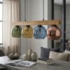 Koyoto Hanglamp, Kogellampje, Hanglamp Natuurlijke kleuren, Zwart, 4-lichts
