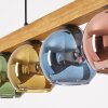 Koyoto Hanglamp, Kogellampje, Hanglamp Natuurlijke kleuren, Zwart, 4-lichts
