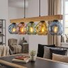 Ripoll Hanglamp, Kogellampje, Hanglamp Natuurlijke kleuren, Zwart, 5-lichts