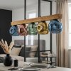 Ripoll Hanglamp, Kogellampje, Hanglamp Natuurlijke kleuren, Zwart, 5-lichts