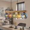 Ripoll Hanglamp, Kogellampje, Hanglamp Natuurlijke kleuren, Zwart, 5-lichts