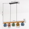 Ripoll Hanglamp, Kogellampje, Hanglamp Natuurlijke kleuren, Zwart, 5-lichts