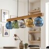 Koyoto Hanglamp, Kogellampje, Hanglamp Natuurlijke kleuren, Zwart, 5-lichts