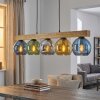 Koyoto Hanglamp, Kogellampje, Hanglamp Natuurlijke kleuren, Zwart, 5-lichts
