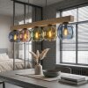 Koyoto Hanglamp, Kogellampje, Hanglamp Natuurlijke kleuren, Zwart, 5-lichts