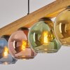 Koyoto Hanglamp, Kogellampje, Hanglamp Natuurlijke kleuren, Zwart, 5-lichts