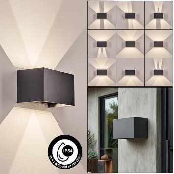 Tamarin Wandlamp voor buiten, Licht omhoog & omlaag, Wandlamp LED Antraciet, 1-licht