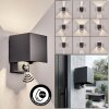 Almodofa Wandlamp voor buiten, Licht omhoog & omlaag, Wandlamp LED Antraciet, 1-licht, Bewegingsmelder