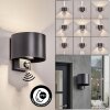 Almodofa Wandlamp voor buiten, Licht omhoog & omlaag, Wandlamp LED Antraciet, 1-licht, Bewegingsmelder