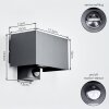 Almodofa Wandlamp voor buiten, Licht omhoog & omlaag, Wandlamp LED Antraciet, 1-licht, Bewegingsmelder