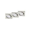 Trio Inbouw armatuur LED Nikkel mat, 3-lichts