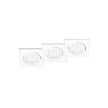 Trio Inbouw armatuur LED Wit, 3-lichts