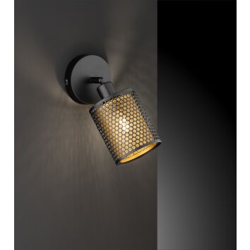 Globo CHEVAL Wandlamp, Muurspot Zwart, 1-licht
