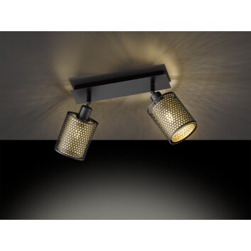 Globo CHEVAL Plafondlamp, Plafondspot Zwart, 2-lichts