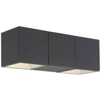 AEG Daveen Buiten muurverlichting LED Antraciet, 2-lichts