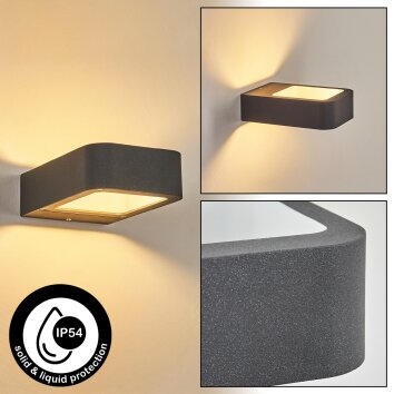 Faren Wandlamp voor buiten, Licht omhoog & omlaag, Wandlamp LED Antraciet, 1-licht