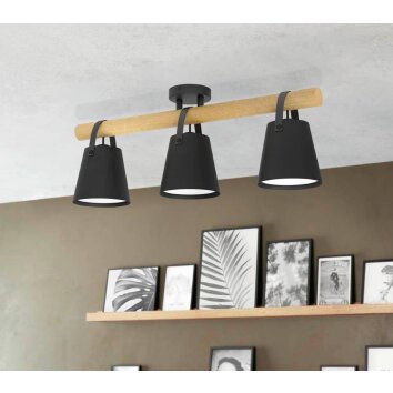 Eglo BOYLE Plafondlamp Bruin, Zwart, 3-lichts