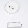 Finsrud Plafondlamp LED Wit, 1-licht