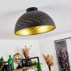 Osina Plafondlamp Zwart, 1-licht