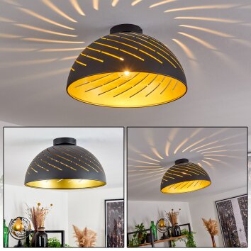 Osina Plafondlamp Zwart, 1-licht