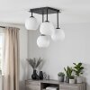 Ripoll 4-lichts opaalglas plafondlamp met glazen bollen voor woonkamer