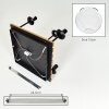 Koyoto plafondlamp met glazen bollen, 5-lichts houten plafondlamp