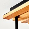 Koyoto plafondlamp met glazen bollen, 5-lichts houten plafondlamp