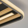 Scandinavische LED Plafondlamp Velani met houten lamellen, 3000 Kelvin warmwit