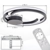 LED Plafondlamp Miral met dubbele lichtgevende ring en wit scherm, CCT 2700-6500 Kelvin