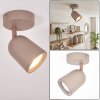 LED Plafondspot Lemak, draaibare en zwenkbare cilindrische spotkop, zandkleurig