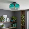 Boza E27 plafondlamp met donkergroene glazen kap en kleurverloop, Ø 28 cm