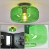 Boza groene glazen plafondlamp met bolvormige kap, retro vintage voor woonkamer